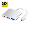 3IN1 USB C Hub Adapter Typ-C auf USB HDMI 4K HD TV PD Kabel für Mac Samsung Dell