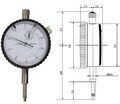 Messuhr 0-10 mm, Auflösung 0,01 mm Bauform DIN 878 A