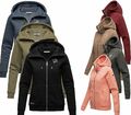 Marikoo Damen Sweat Jacke Kapuzenpullover Übergangs Frühlings Jacke Sweater