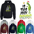 Grinch Weihnachten fröhlich Weihnachten Herren Hoodie lustig Weihnachtsmann Geschenke festlicher Pullover Kapuzenpullover