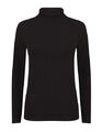 Vegan Damen Rollkragen Shirt in schwarz Gr.XS-XXL Rolli Langarm Roll Neck 125