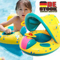 Aufblasbar Baby Schwimmring mit Sonnendach Schwimmreifen Schwimmen Babysitz Ring