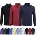 Herren Longsleeve T-shirt Hemd Polo-Shirt Langarmshirt  Freizeit Top - Nue