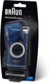 Braun PocketGo Mobile Shave Electric Travel Shaver M60, With Travel Lock - Blue