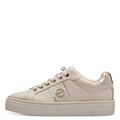 Tamaris Sneaker 1-23724-42 418 Leder ivory beige mit Wechselfußbett