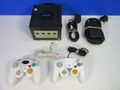 Vintage FUNKTIONSFÄHIGE Nintendo GAMECUBE KONSOLE VIDEOSPIEL SCHWARZ Komplett Setup