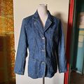 Blaue Jeansblazer, denim Jeansjacke, Liz Claiborne, gr 40