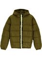 Neu Jungen sportliche Winterjacke Gr. 104/110 Khakigrün Kapuze-Jacke Parka