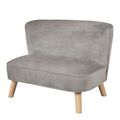 Roba Kindersofa Lil Sofa Kindercouch stabile Holzfüße grau