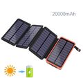 Solar Powerbank 46800mAh Tragbare Ladegerät mit 6 Solarpanels Sonnenkollektoren