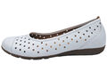 Gabor Damen Ballerina Weiß Schuhe Slipper Leder 44169-21