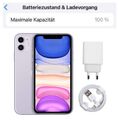 Apple iPhone 11 - 64 128 256GB - WIE NEU - 100% BATT. - Schwarz Weiß Rot Violett