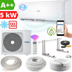 Split Klimaanlage 18000 BTU Klimagerät Inverter Klima 5 kW R32 + Montageset Set✅APP-Steuerung ✅ Kühlen&Heizen ✅WIFI ✅Montageset ⭐⭐⭐⭐⭐