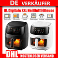 XXL Heißluftfritteuse 8L Fritteusen Friteuse Heißluft Air Fryer 1600W ohne Öl DE