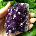 Groß Natürliche Amethyst Cluster Druzy Geode Quarz Bergkristall Stein Heilung