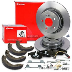 BREMBO BREMSSCHEIBEN +BELÄGE +HANDBREMSE HINTEN FÜR MERCEDES C-KLASSE E-KLASSEORIGINAL BREMBO BREMSENSET Ø300 FÜR W204 S204 A207 C207