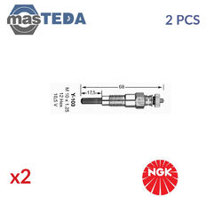 6125 GLÜHKERZE GLÜHKERZEN NGK 2PCS NEU OE QUALITÄT