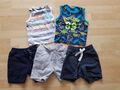 ❤ Sommer-Set 2 Tanktops Ärmellos + 3 Shorts Gr. 80 Jungen 😎