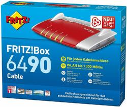 Fritzbox 6490 AVM FRITZ!Box 6490 Cable Router Für bestimmte Anbieter (2691)Top Zustand ✅ 12 Monate Gewährleistung ✅ vom Händler ✅