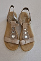 RIEKER Sandalen Sandalette Sommer Beige Gr. 40