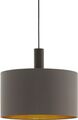 Eglo Pendel Hänge Leuchte Lampe CONCESSA Stahl braun Textil cappuccino 38 cm