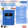 11000W Solar Inverter On-Grid+Off-Grid Hybrid 2*MPPT 48V 160A 230Vac 500V + WIFI