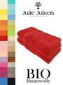 Julie Julsen BIO Saunatuch 2er Set 80x200 cm 550g/m² superflauschig 32 Farben