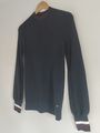 Tommy Hilfiger Damenpullover Baumwolle und Kaschmir gerippt marineblau UK Größe Small