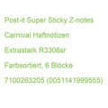 Post-it Super Sticky Z-notes Carnival Haftnotizen Extrastark R3306sr Farbsortier