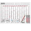 XXL Wandkalender 2025 abwischbar + Stift Plakatkalender Kalender Jahresplaner 