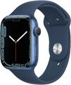 Apple Watch Series 7 [GPS, inkl. Sportarmband abyssblau] 45mm Aluminiumgehäuse A