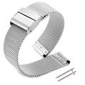 Edelstahl Mesh Uhrenarmband 12 |14 |16 |18 |20 |22mm Milanaise Schwarz Silber