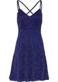 Abendkleid mit schöner Spitze Gr 40/42 Blau Mini-Party-Cocktailkleid Neu*