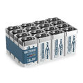 ANSMANN Alkaline longlife 9V Block Batterien (16 Stück) - ideal für Rauchmelder