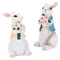  2 Pcs Osterhasen-Dekor Osterhasenfiguren Mini-Hasenfiguren Das Geschenk Mann