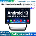 4+64GB Carplay 13.1"Android13 GPS Autoradio Für Skoda Octavia II 1Z3 1Z5 2008-13