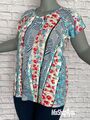 °°Bader°° Long-Shirt Tunika blau-weiß-koralle-bunt stretch  Gr. 40 42 48 neu