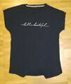 Marc o Polo Mädchen T-Shirt dunkelblau mit Schriftzug "hello beautiful" Gr.164