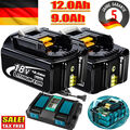 2X Original 18V/12,0Ah für Makita Akku/Ladegerät BL1860B BL1850B BL1860 BL1830B