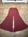 Toller Maxi Hosenrock leichte Hose ca.Gr.S/M sehr weites Bein Schlaghose Altrosa