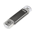 Hama 00123924 FlashPen "Laeta Twin" USB 2.0 16GB 10MB/s Grau