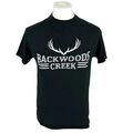 Backwoods Creek T-Shirt Medium schwarz Gildan T Shirt Grafik Text Sommer Y2k M