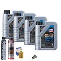 Motoröl 5W30 LIQUI MOLY 4L+MAHLE Ölfilter+Spülung+Cera Tec+Ölablassschraube