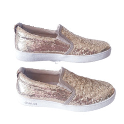 Guess Slip on Sneaker Gold Paillette Glitzer Gr 39