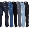  Herrenjeans gerades Bein Enzo Designer normale Passform Denim Hose Hose alle Taillen