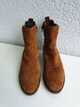 Gabor Damen Stiefelette  Boots Gr. 41 Braun, Nubukleder 