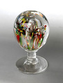 Briefbeschwerer, Paperweight, Traumkugel, auf Standfuß, H. ~13cm, ~ 750g, ~ 1940