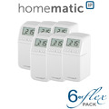 6er Set Homematic IP Heizkörperthermostat kompakt plus - HmIP-eTRV-CL