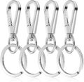 TIESOME Metall Schlüsselanhänger Karabinerhaken Clip 4 PCS Schlüsselanhänger