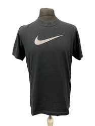 NIKE Herren T-Shirt Gr. M kurzarm Sport Logo Dri-Fit Baumwolle 15879